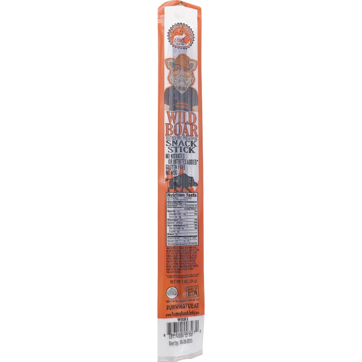 Pearson Ranch Jerky 1 Oz. Wild Boar Snack Stick
