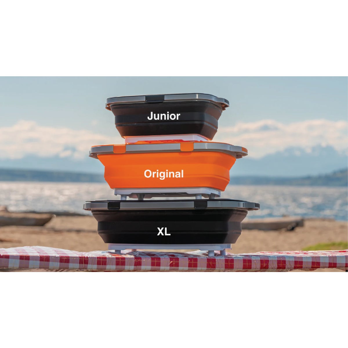 Drip EZ Jr. Black 15.75 In. L. x 12.5 In. W. x 4.5 In. D. Collapsible Food Prep Tub Image 3