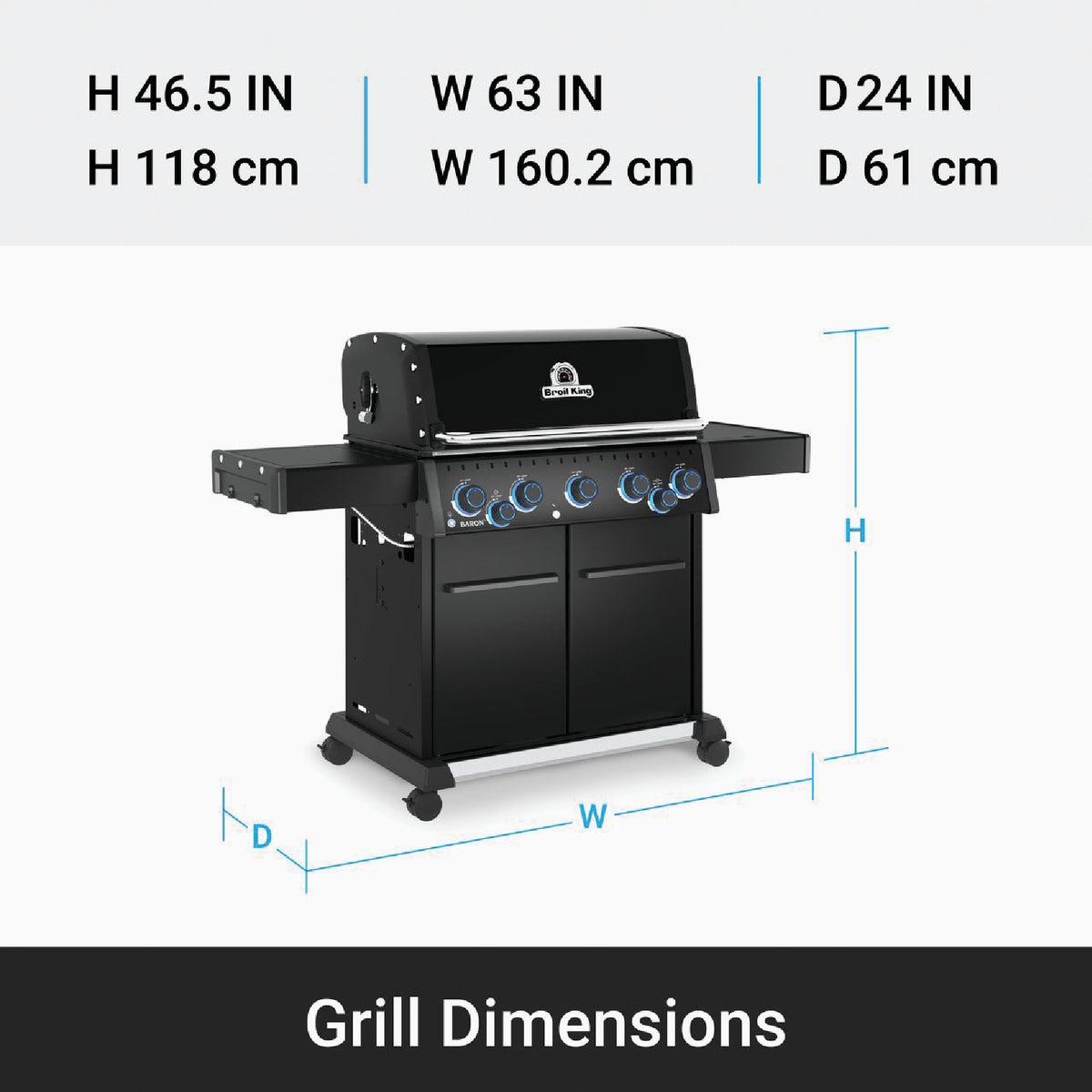 Broil King Baron 590 PRO Shadow LP Grill Image 4