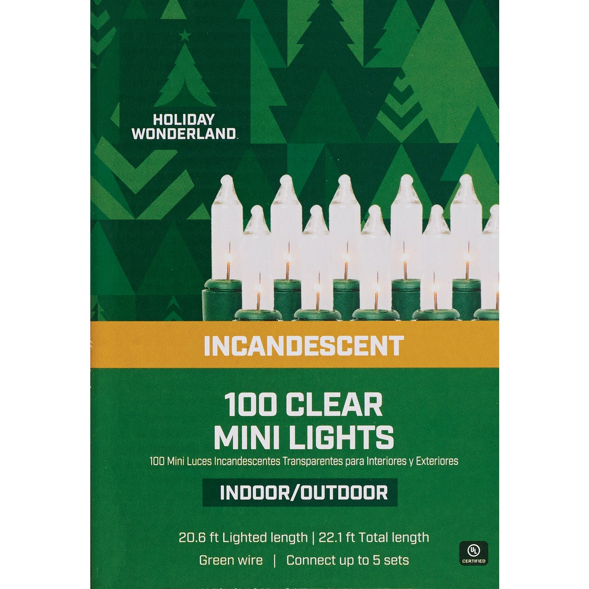 Home Impressions Clear 100-Bulb Mini Incandescent String Light Set with Green Wire Image 2