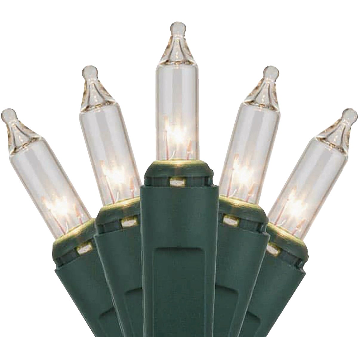 Home Impressions Clear 100-Bulb Mini Incandescent String Light Set with Green Wire Image 1