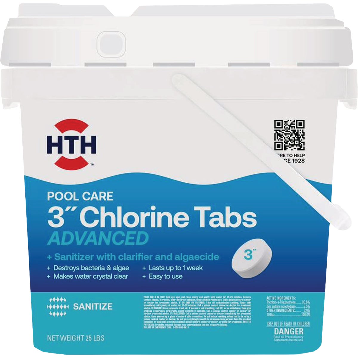 HTH Pool Care 3 In. 25 Lb. Chlorine Tabs Advanced