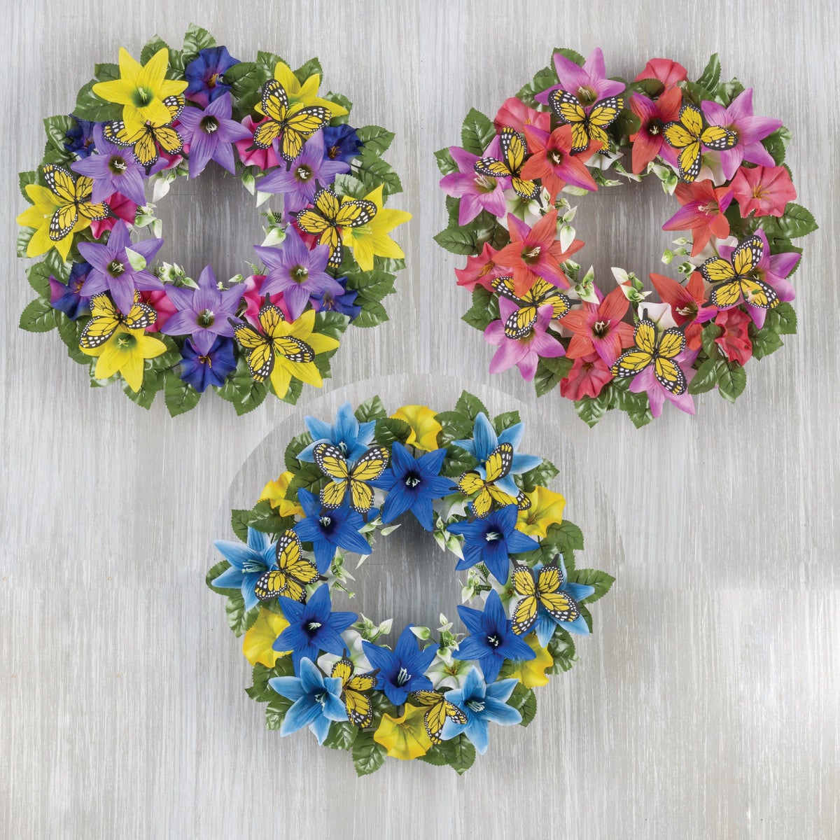 Gerson 16 In. Butterfly Wreath Memorial Display