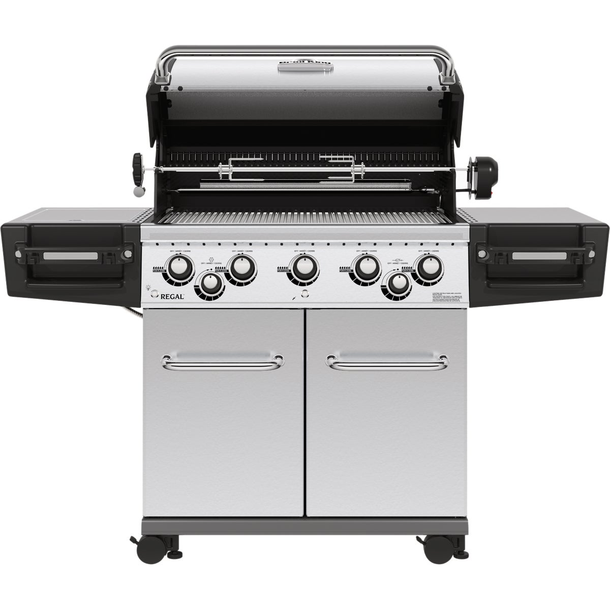 Broil King Regal S590 5-Burner Stainless Steel 55,000 BTU Natural Gas Grill with 10,000 BTU Side-Burner Image 5