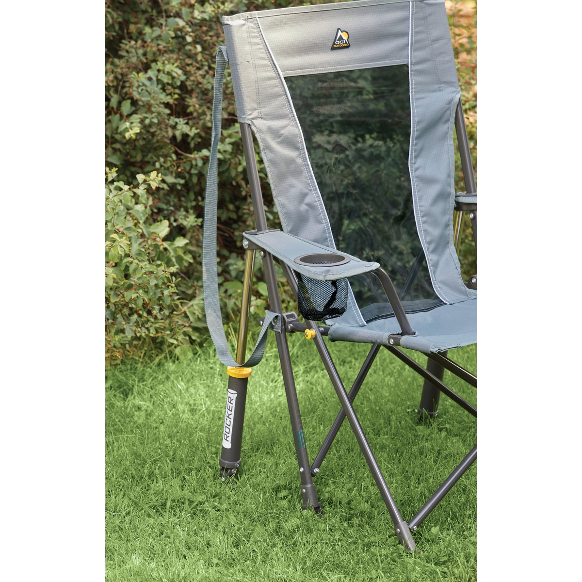 GCI Outdoor Comfort Pro Mercury Gray Folding Rocker Image 7