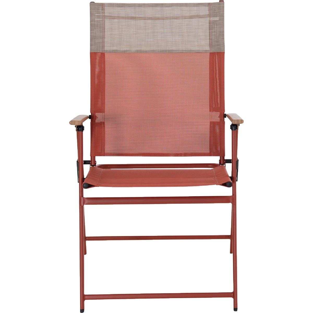 Sunjoy Heavy-Duty Steel Textilene Brick Folding Chair Image 2