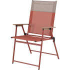 Sunjoy Heavy-Duty Steel Textilene Brick Folding Chair Image 1