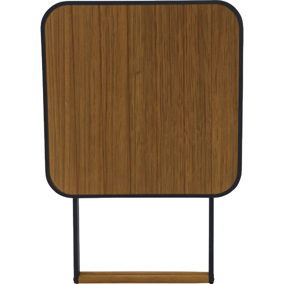 Sunjoy 24 In. Square Heavy-Duty Woodgrain Finish Steel Folding Table Image 3