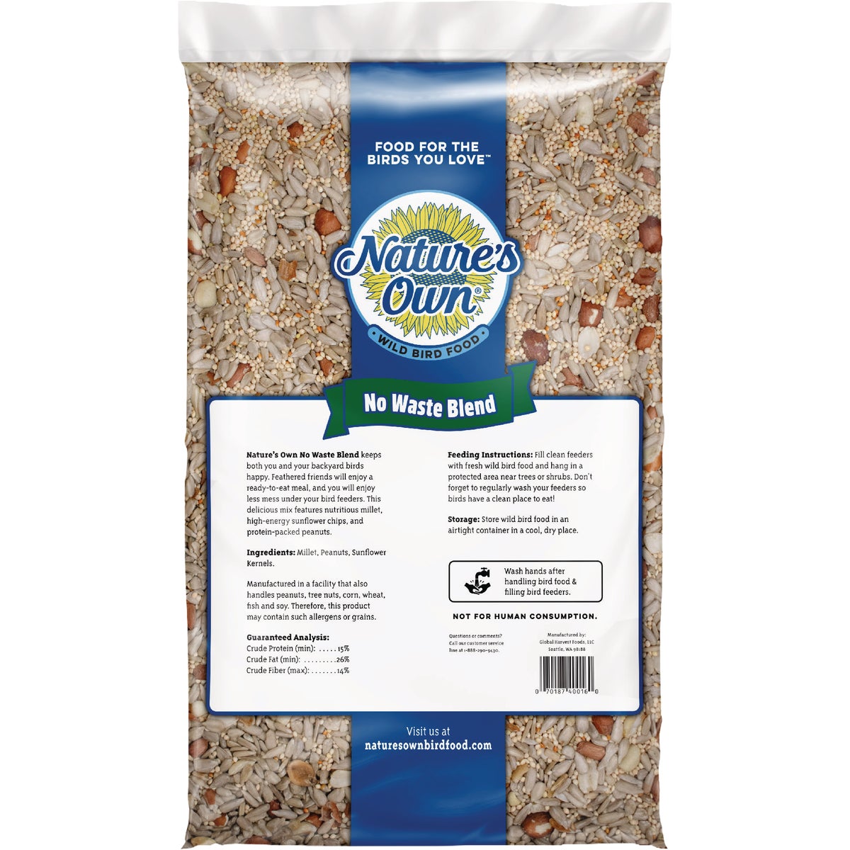 Nature's Own 8 Lb. No Waste Blend Bird Seed Image 2