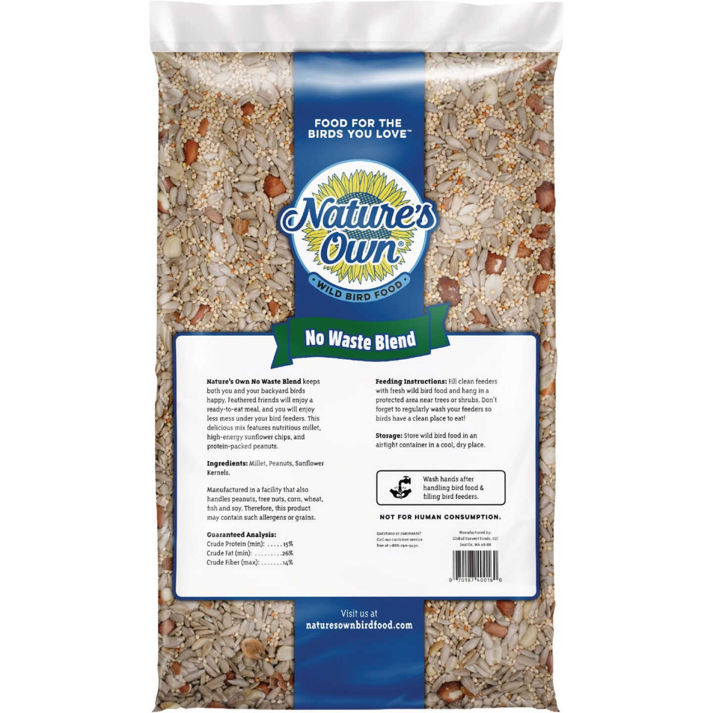 Nature's Own 8 Lb. No Waste Blend Bird Seed Image 2