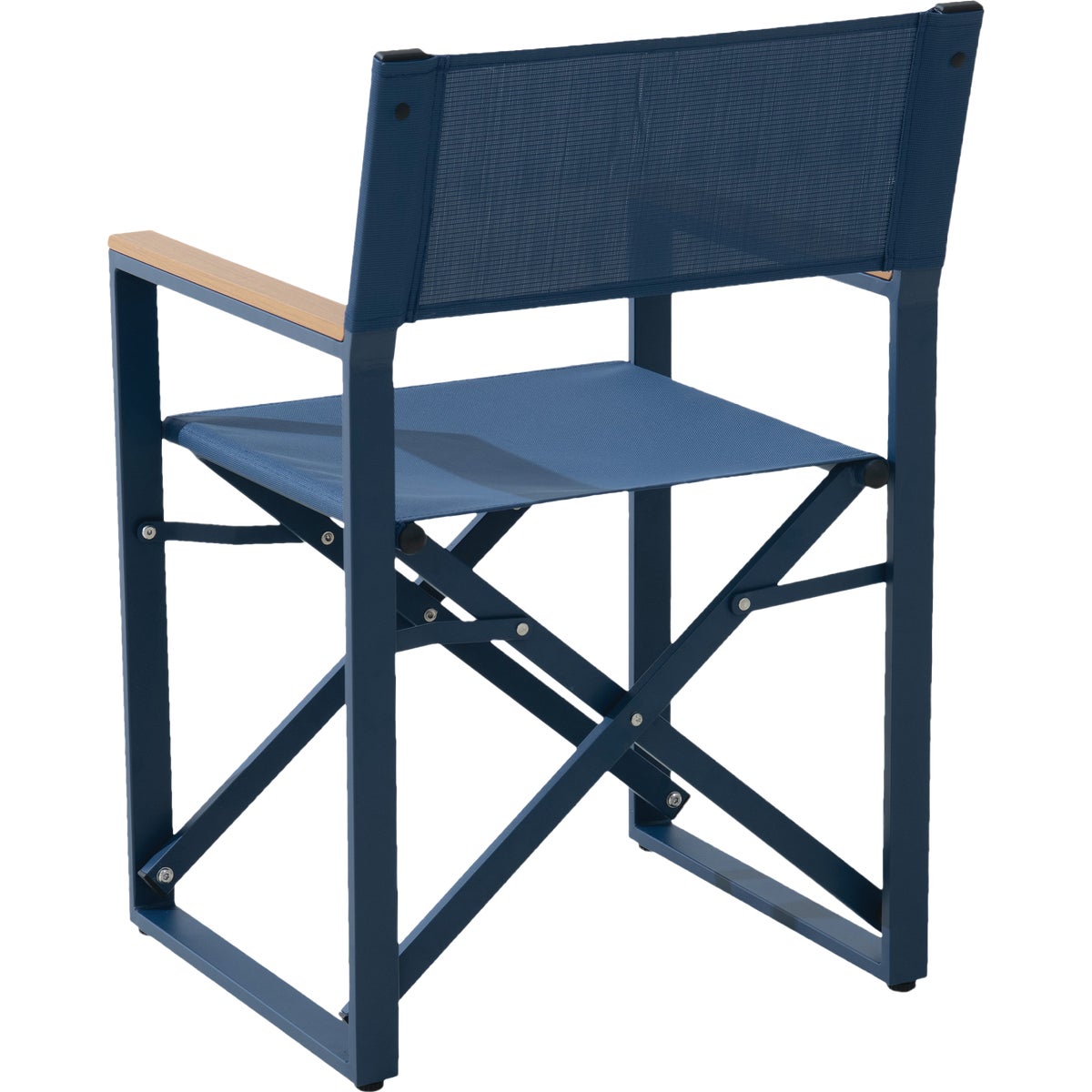 Sunjoy Heavy-Duty Steel Textilene Blue Folding Chair Image 5