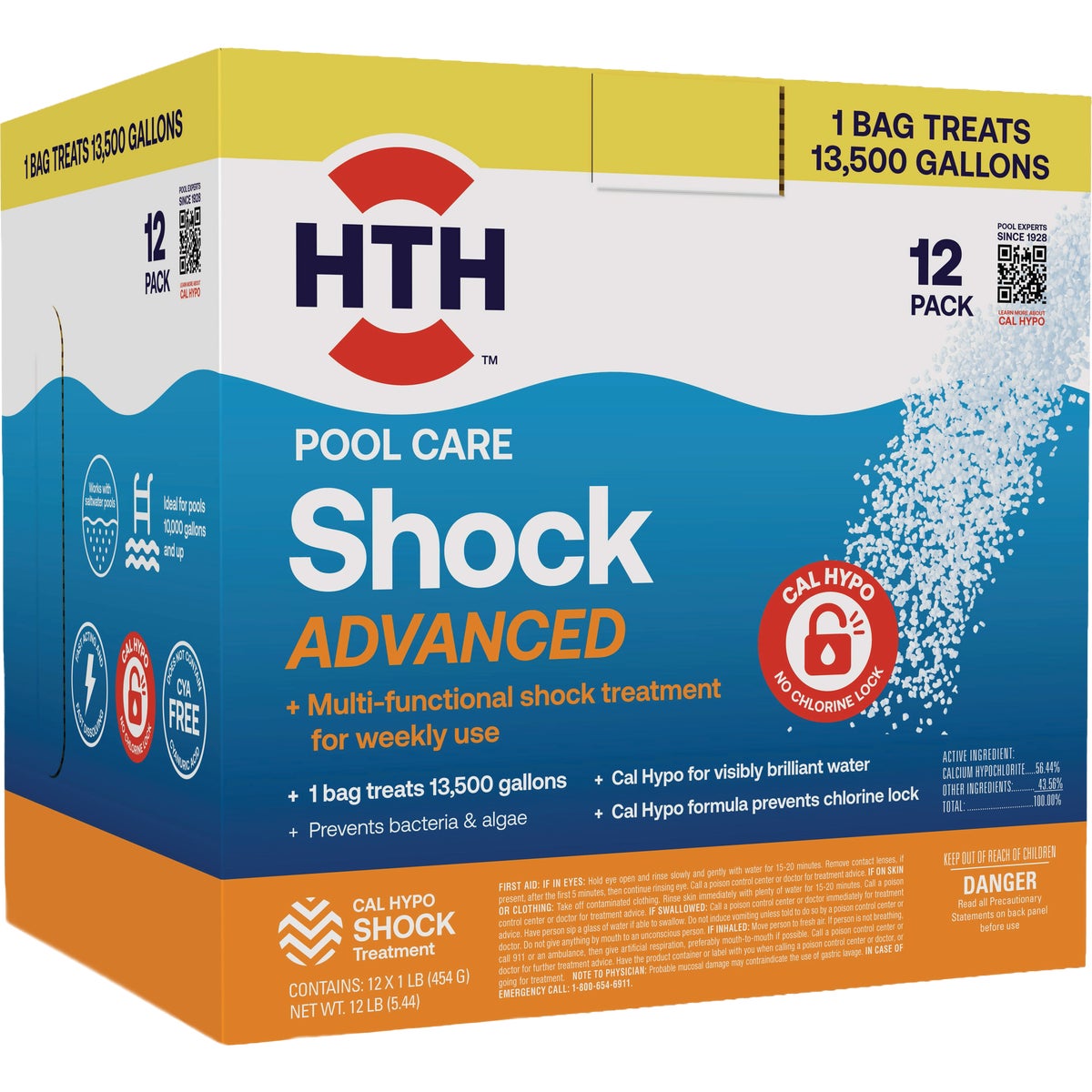 HTH Pool Care 1 Lb. Pool Shock Advanced (12-Pack)