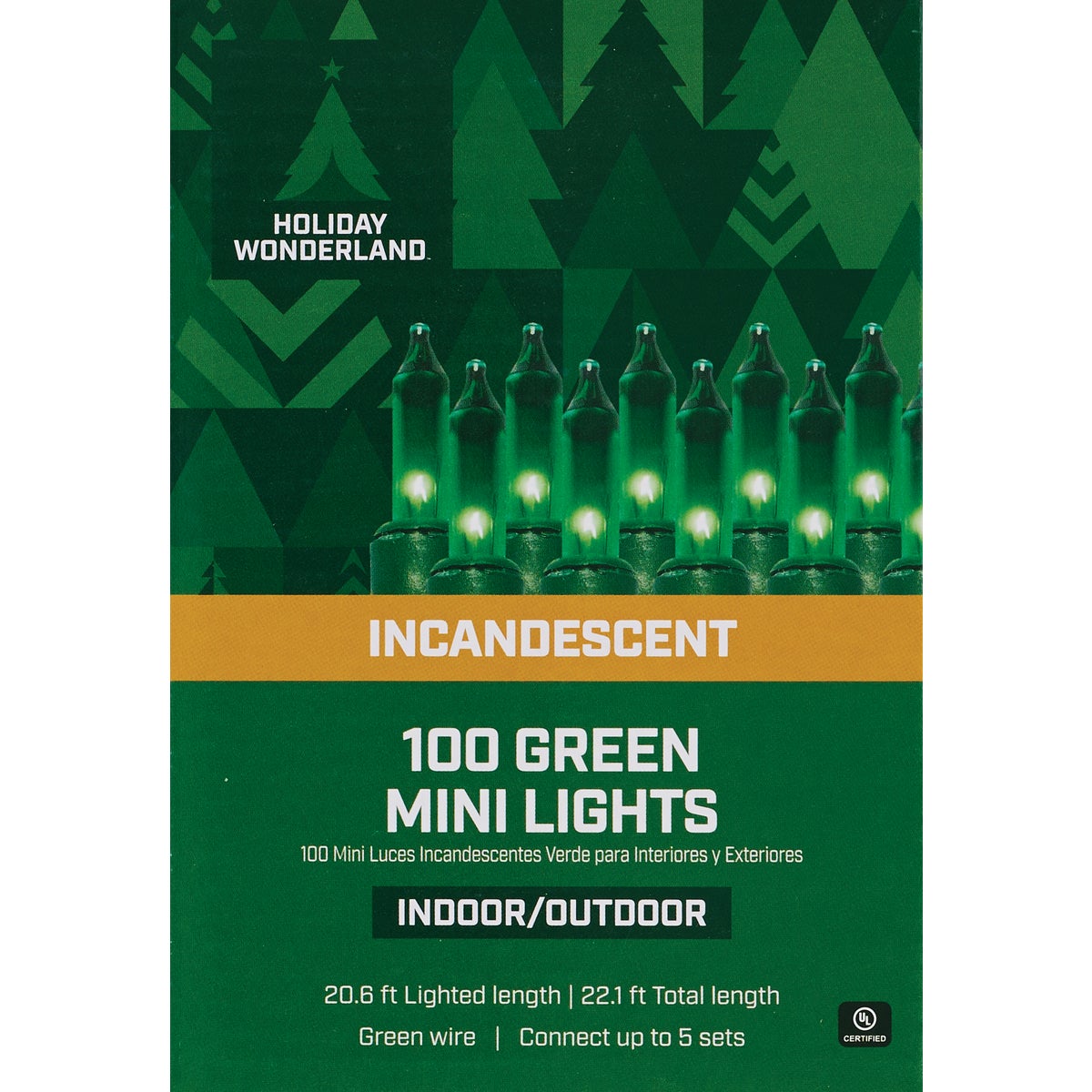 Home Impressions Green 100-Bulb Mini Incandescent String Light Set with Green Wire Image 2