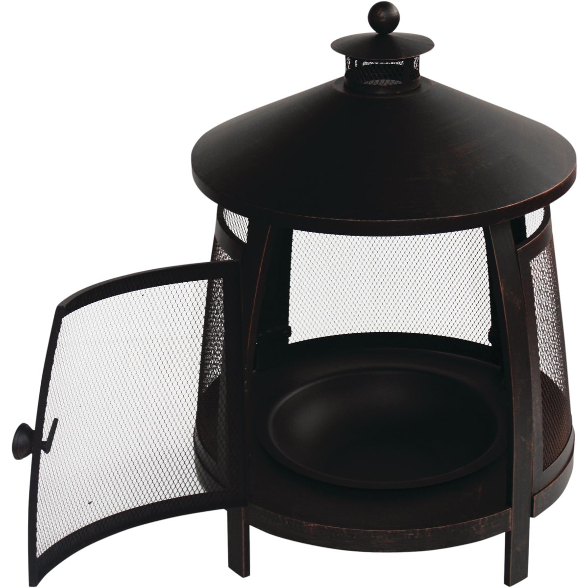 Wood Burning Round Standing 30 In. H. Wood Burning Fire Pit Image 5
