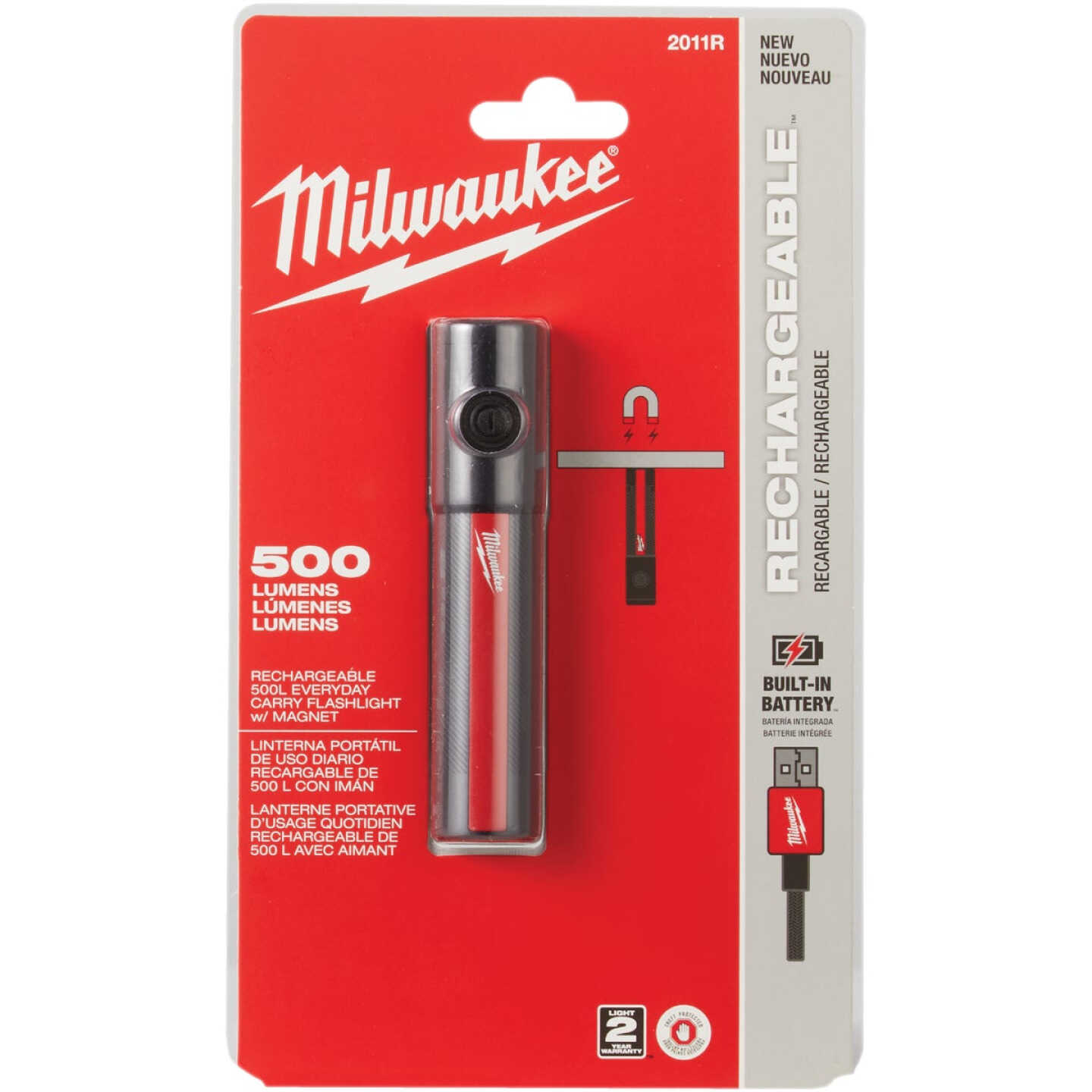 Milwaukee 500 Lm. LED Rechargeable Magnetic Penlight Image 1