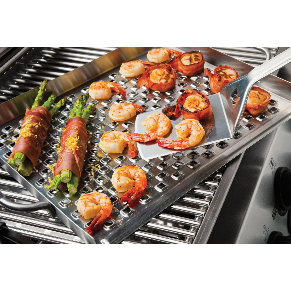 Broil King Imperial 15.5 In. W. x 13 In. L. Stainless Steel Flat Grill Topper Tray Image 3