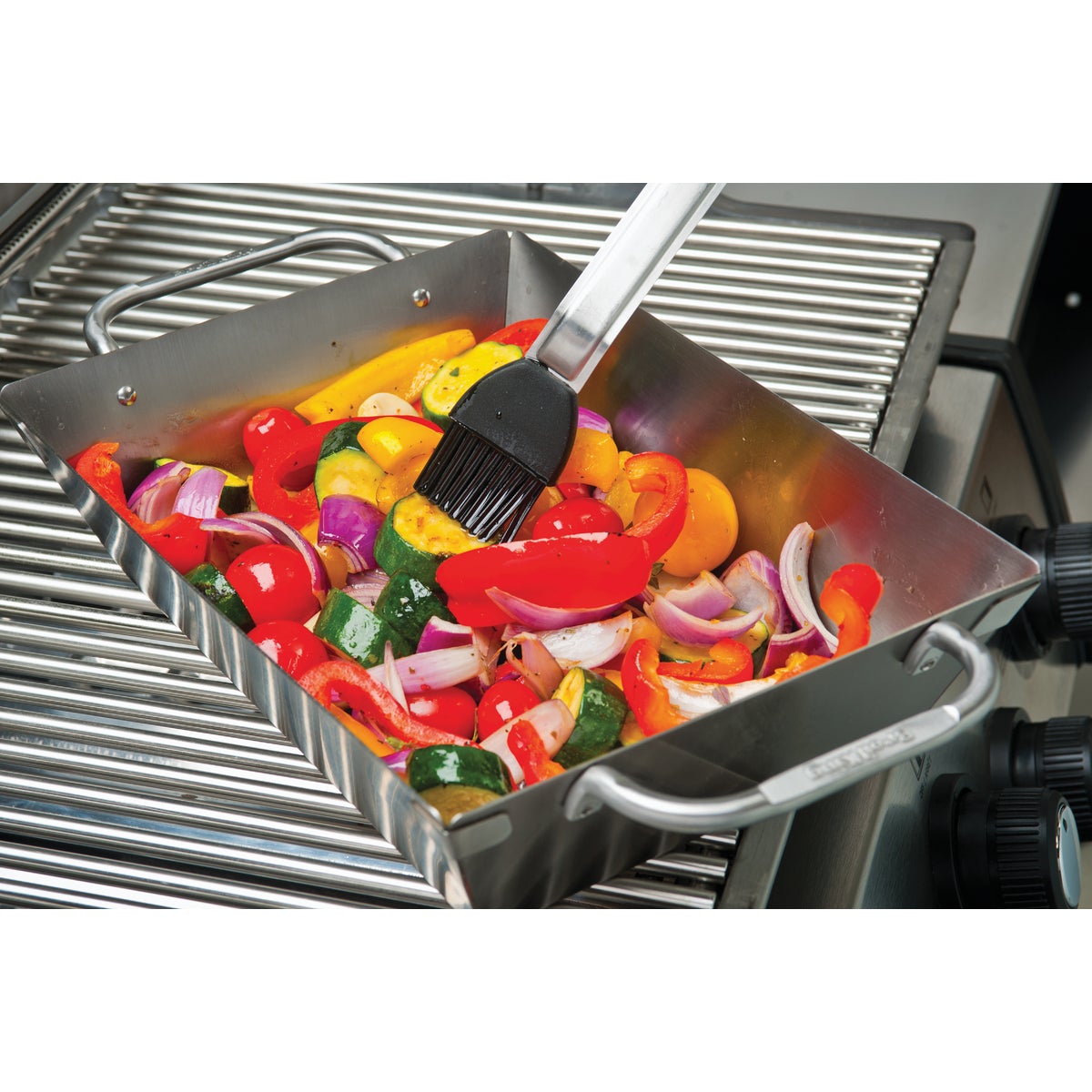 Broil King Imperial 13 In. W. x 9.75 In. L. Stainless Steel Grill Wok Topper Tray Image 3