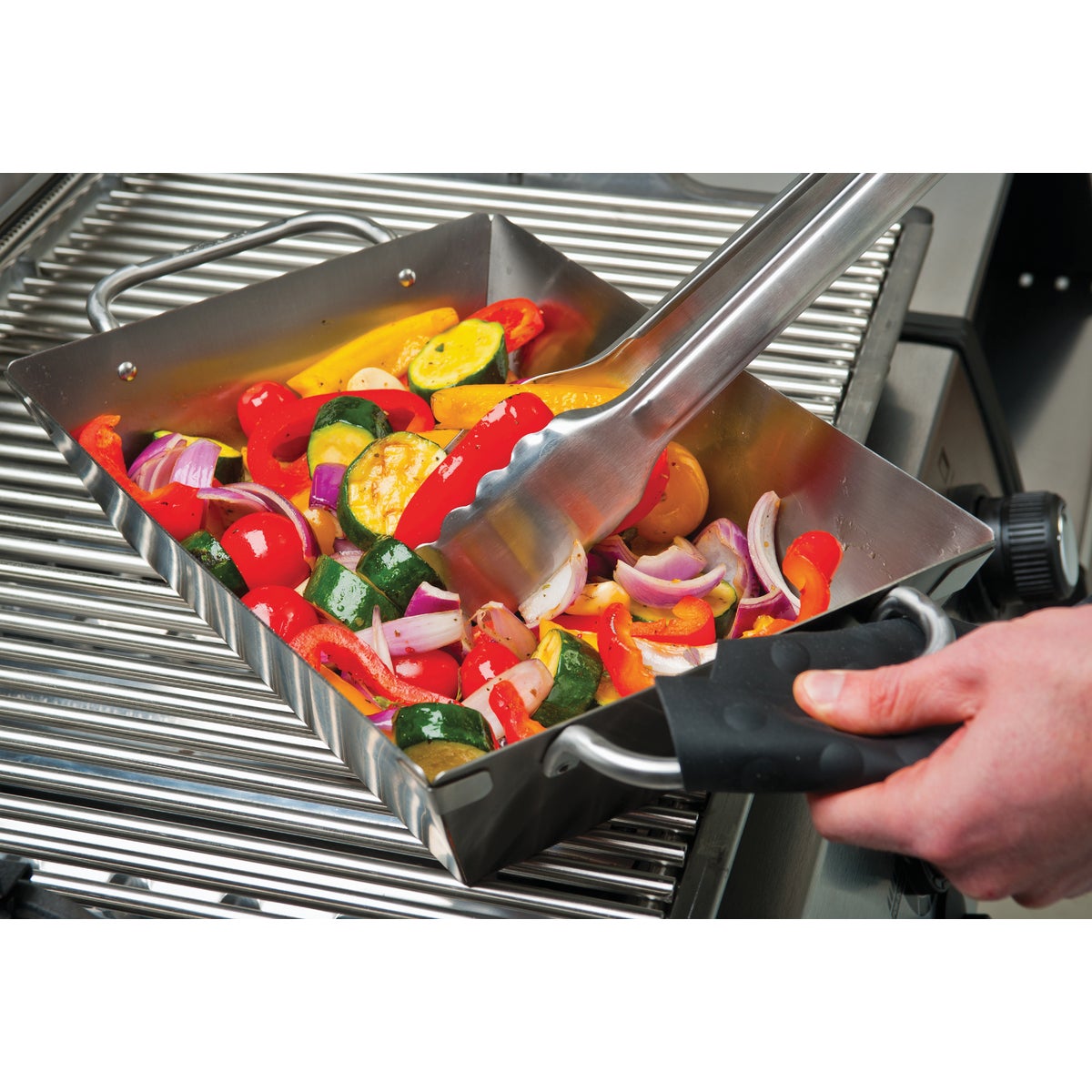 Broil King Imperial 13 In. W. x 9.75 In. L. Stainless Steel Grill Wok Topper Tray Image 2