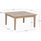 Linon Svana 31.5 In. W. Square Natural Acacia Wood Coffee Table Image 2