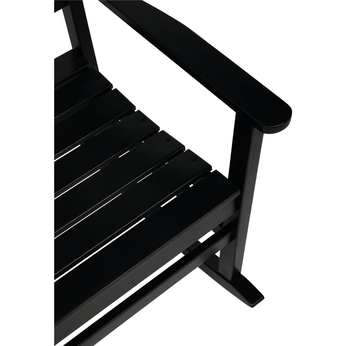 Outdoor Expressions Black HDPE Rocking Chair Image 3