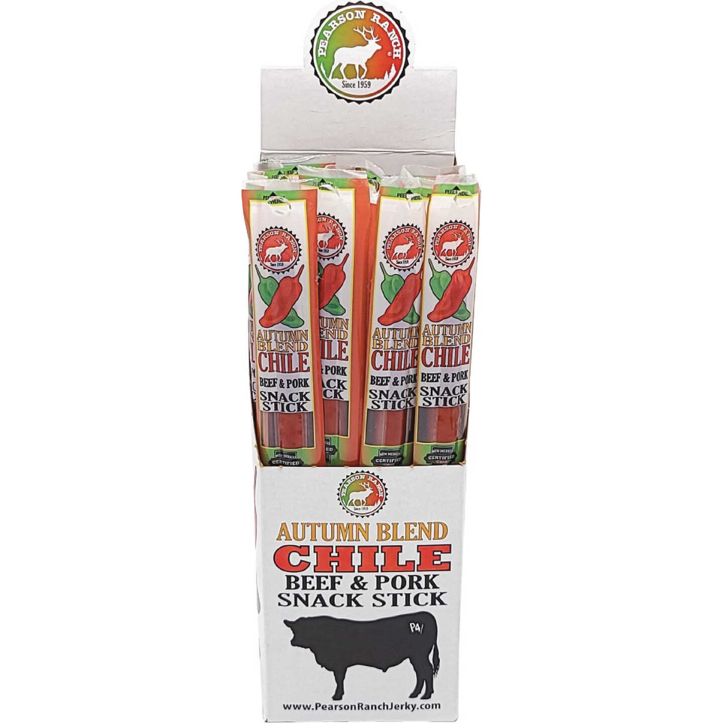 Pearson Ranch Jerky Autumn Blend Chile Beef & Pork Snack Stick Image 3