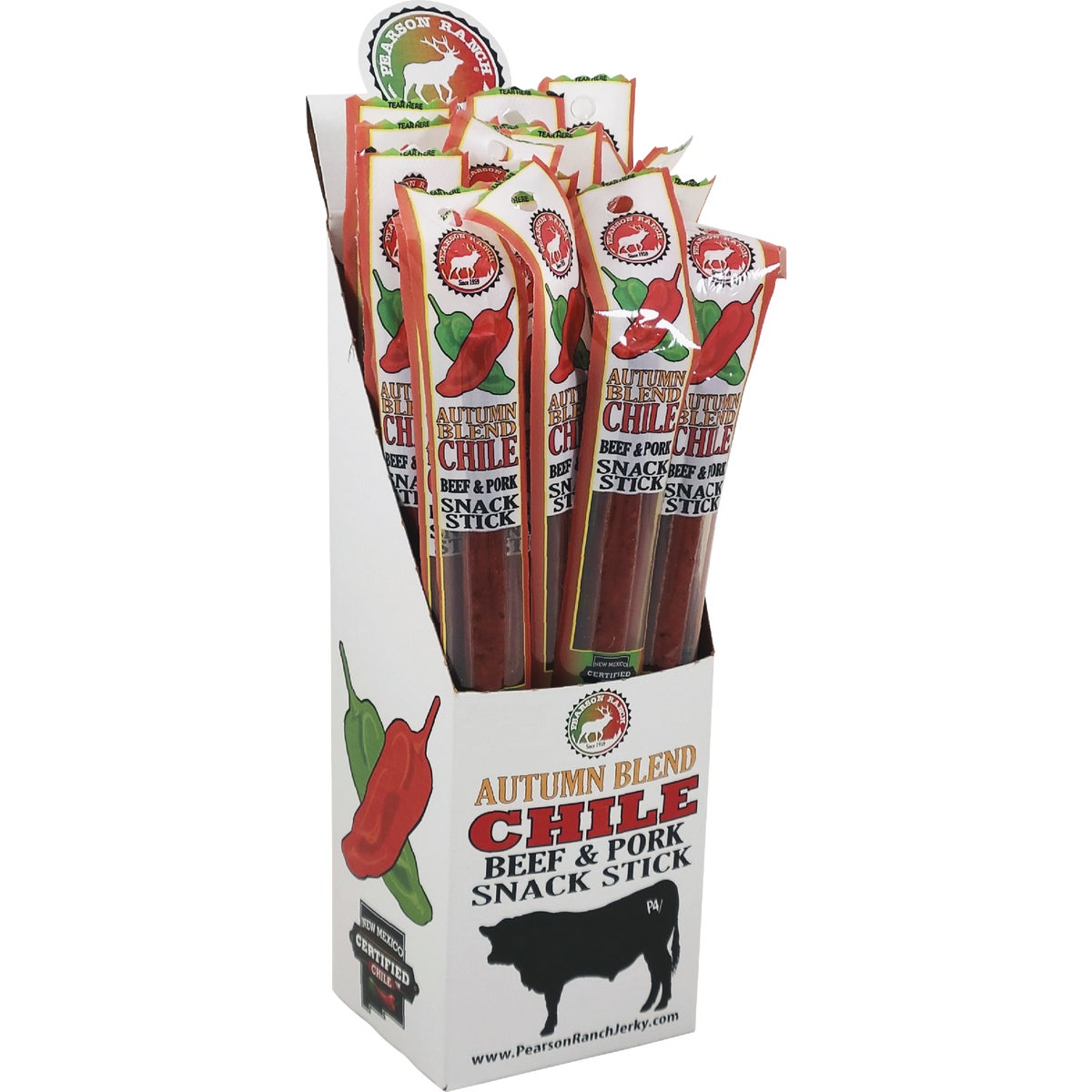 Pearson Ranch Jerky Autumn Blend Chile Beef & Pork Snack Stick