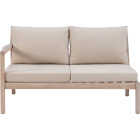 Linon Svana 54 In. W. x 32 In. D. Natural Finish Wood Loveseat Set with Beige Cushions (2-Piece) Image 4