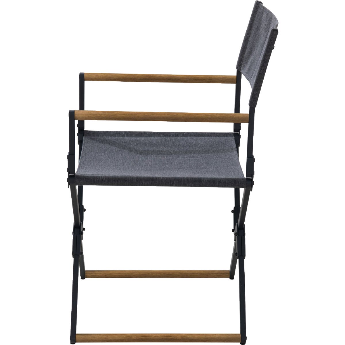 Sunjoy Heavy-Duty Steel Textilene Charcoal Folding Chair Image 3