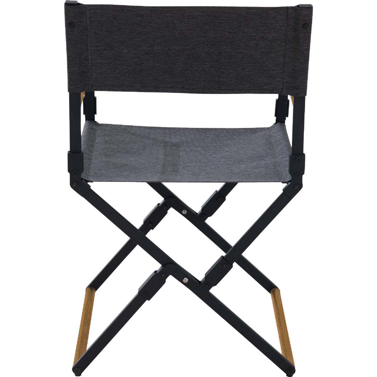 Sunjoy Heavy-Duty Steel Textilene Charcoal Folding Chair Image 4
