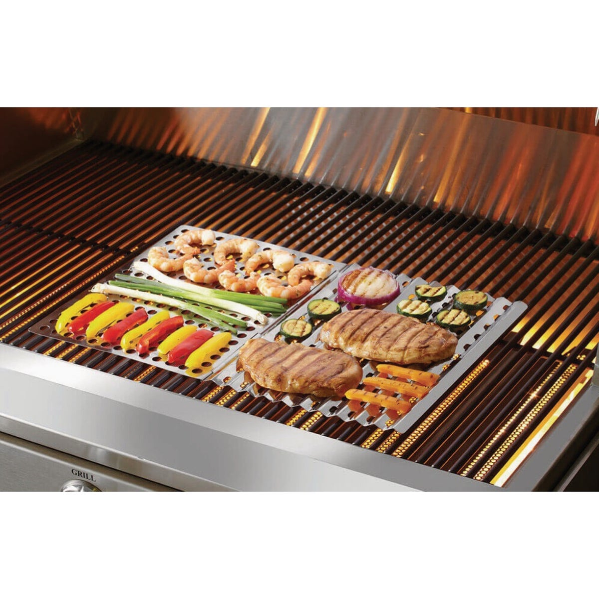 Mr. Bar-B-Q 12 In. x 18 In. Stainless Steel Reusable BBQ Sheet Image 2