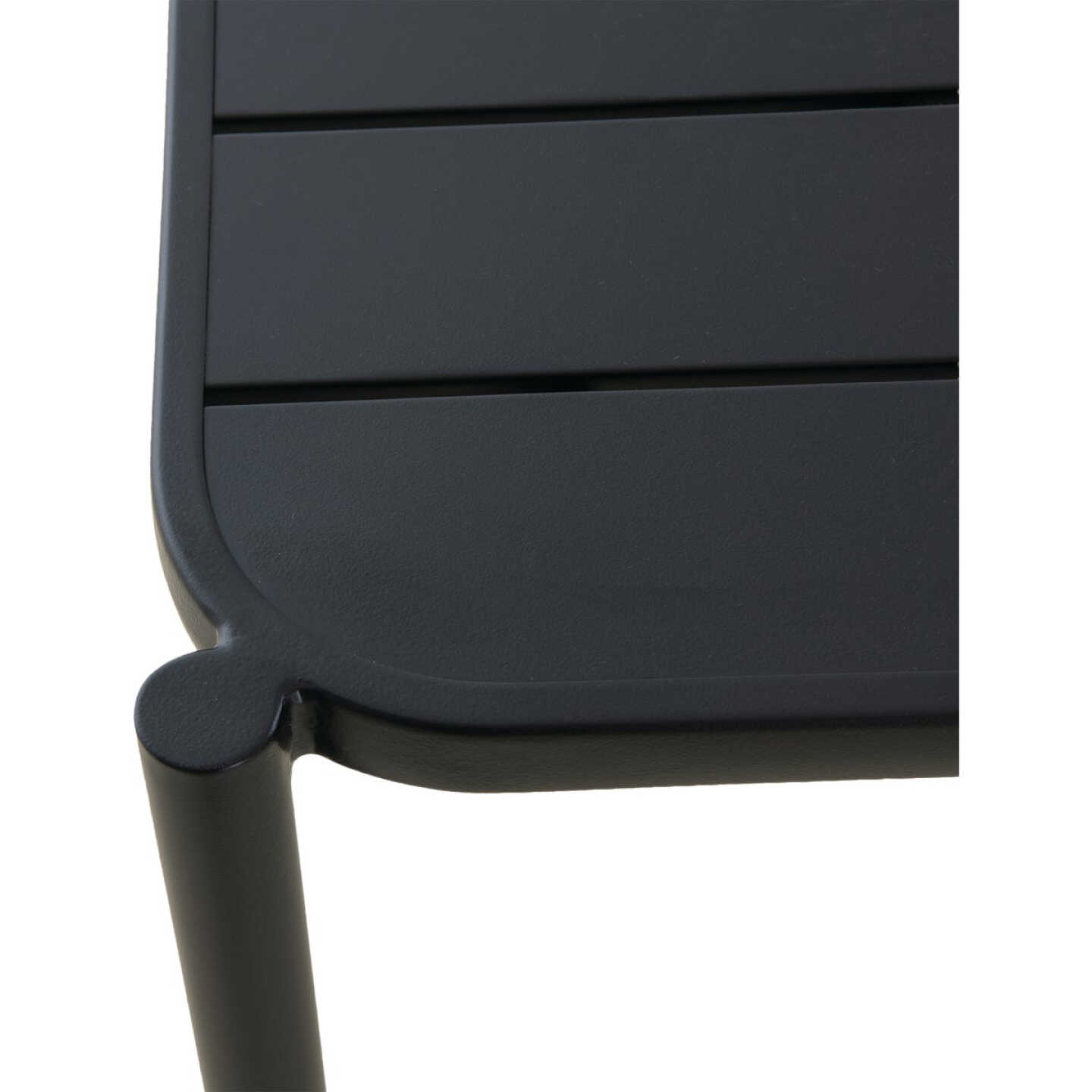 Sunjoy 33 In. Square Heavy-Duty Black Steel Cocktail Table Image 6