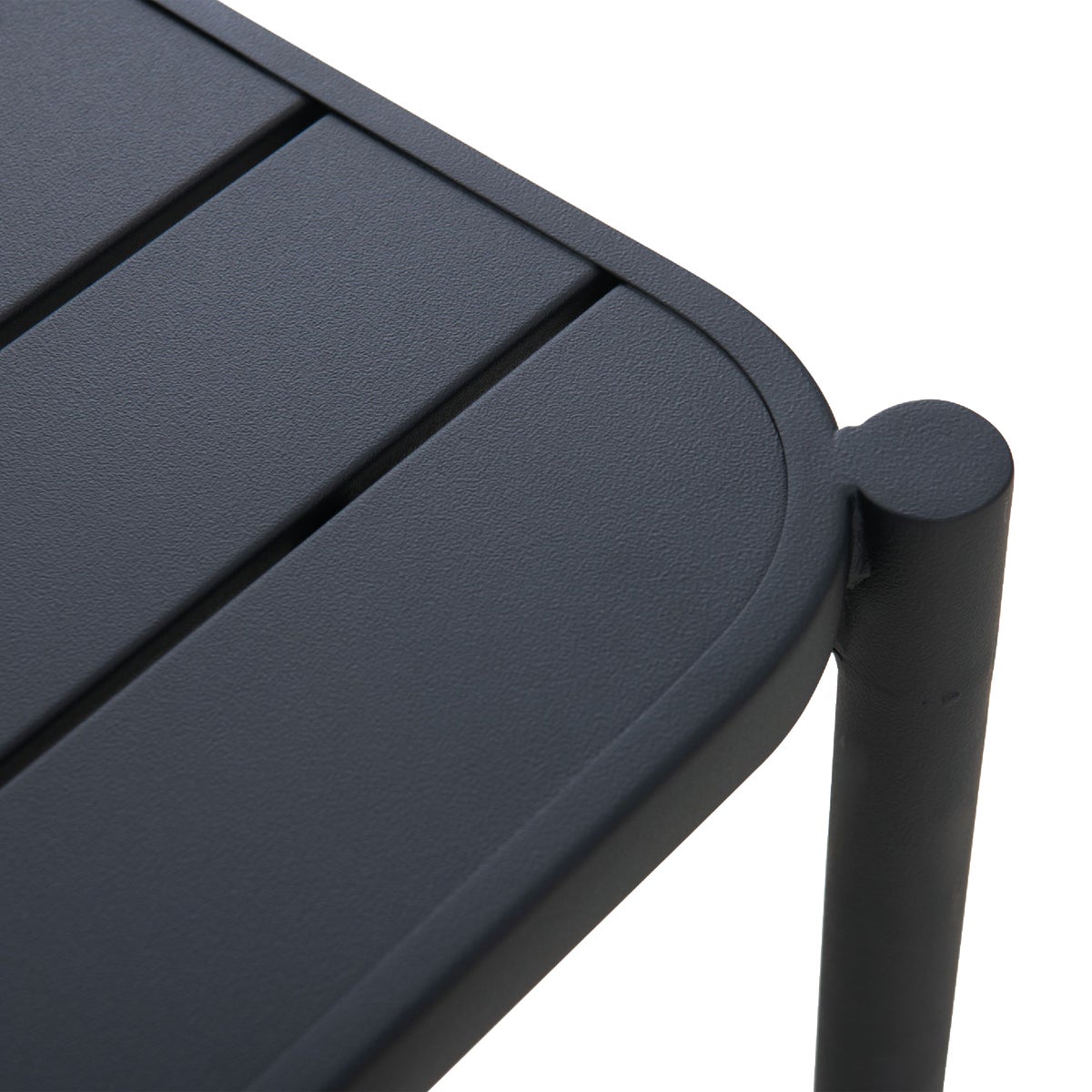 Sunjoy 33 In. Square Heavy-Duty Black Steel Cocktail Table Image 3