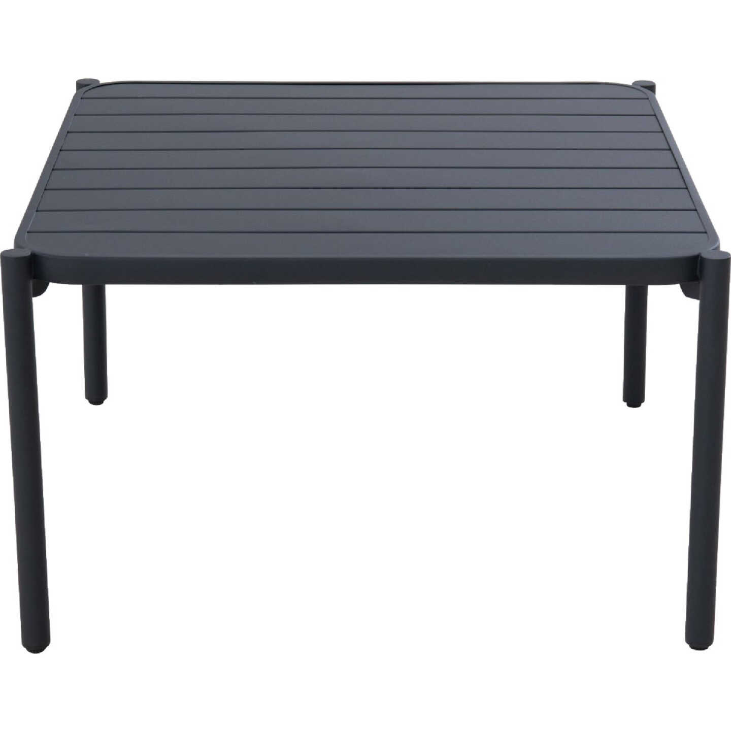 Sunjoy 33 In. Square Heavy-Duty Black Steel Cocktail Table Image 2