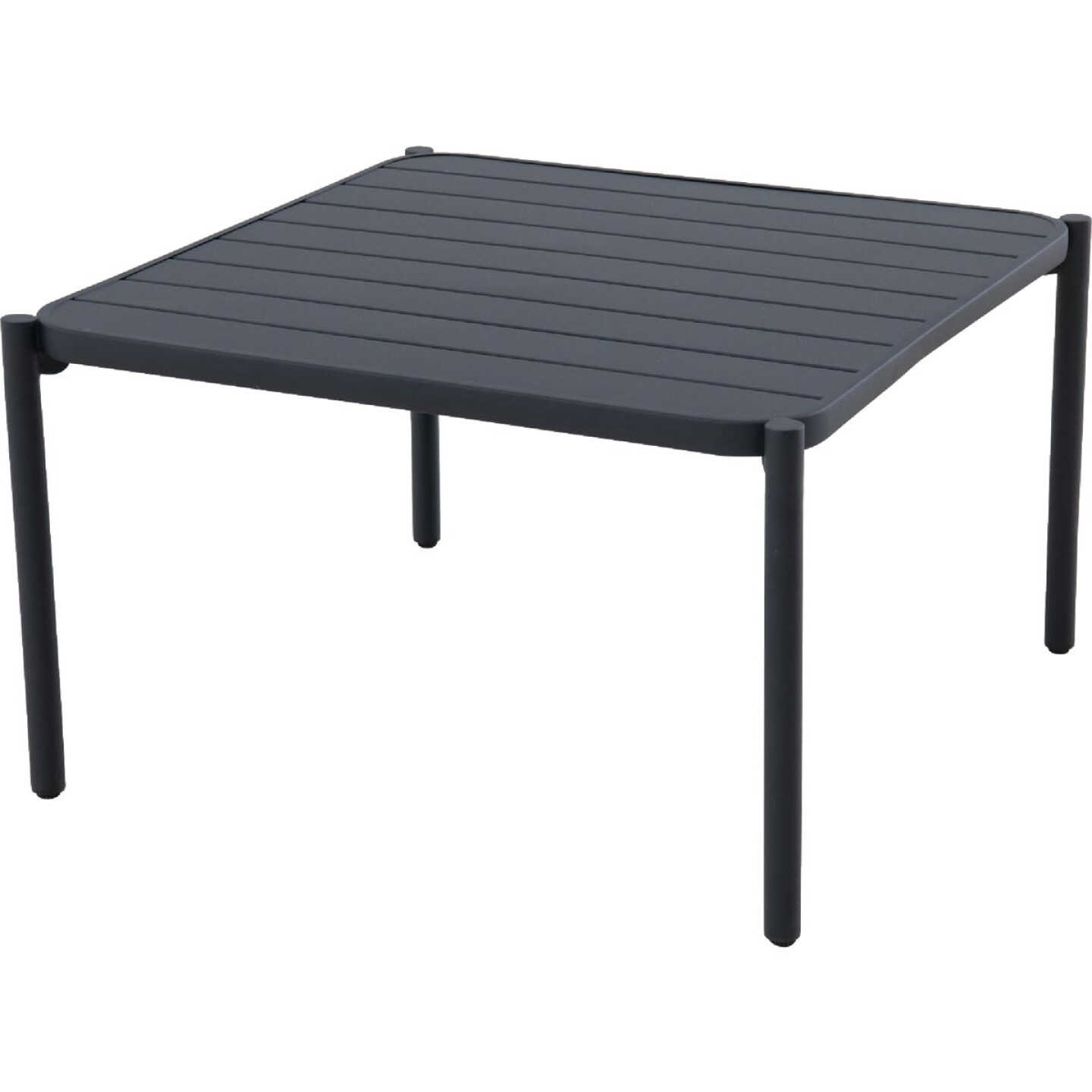 Sunjoy 33 In. Square Heavy-Duty Black Steel Cocktail Table Image 1