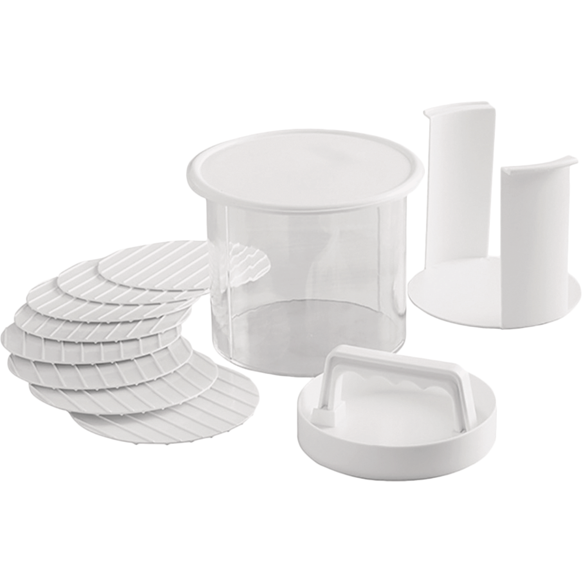 Mr. Bar-B-Q 6 In. Hamburger Press & Storage Container