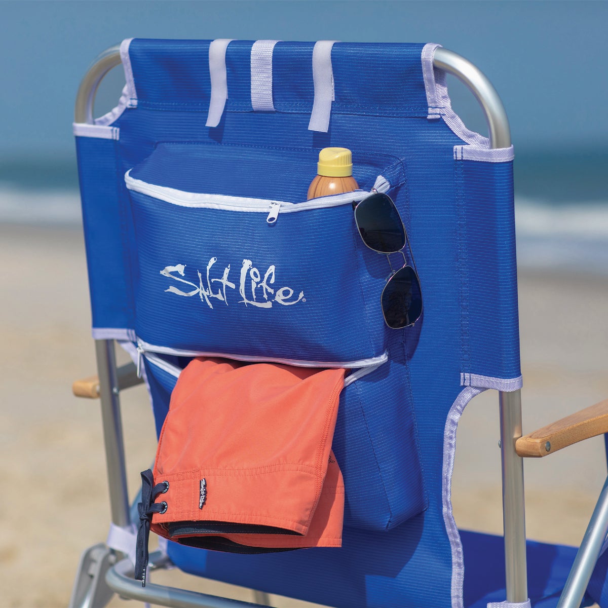 Salt Life 4-Position High Seat Back Pack Beach Chair Image 3