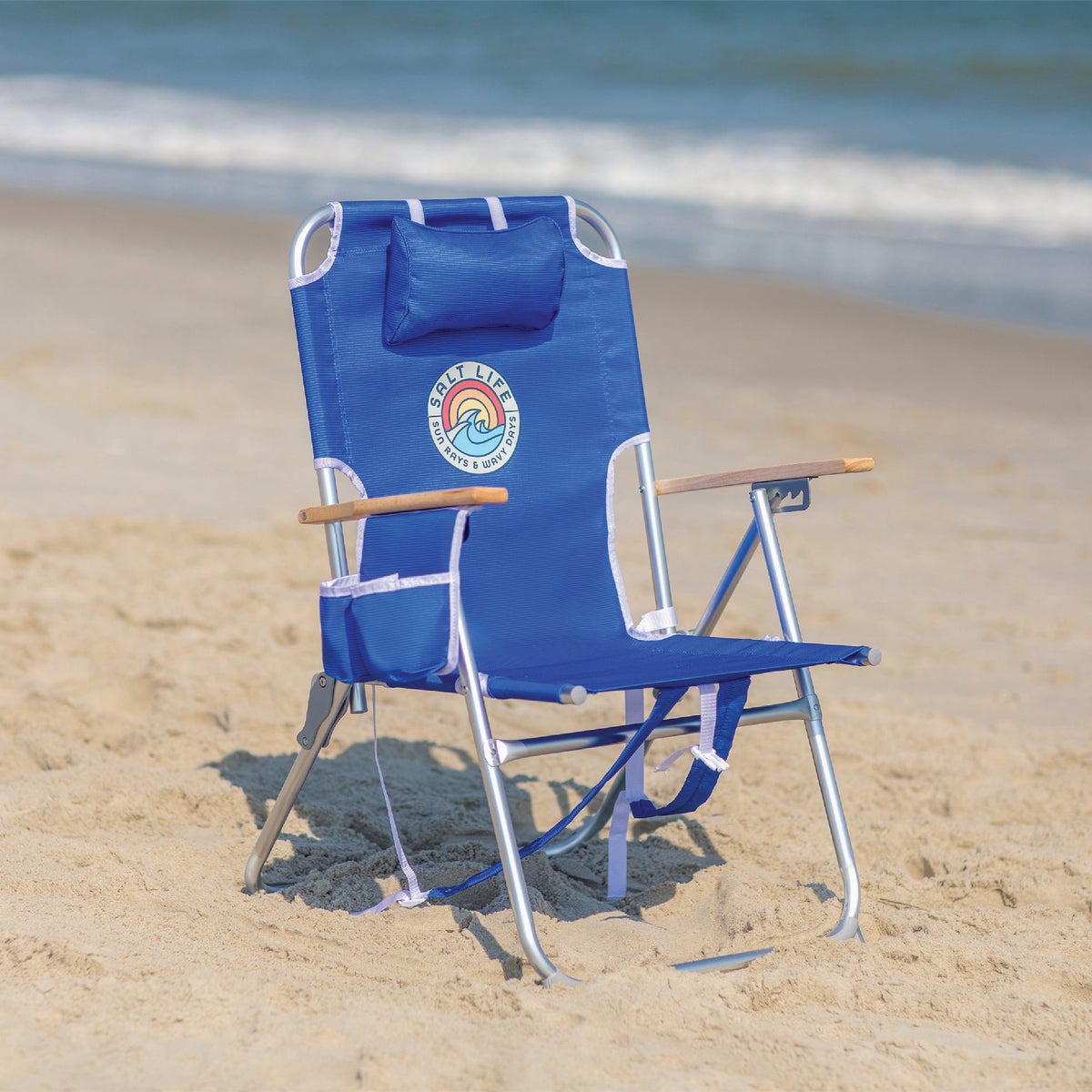 Salt Life 4-Position High Seat Back Pack Beach Chair Image 4