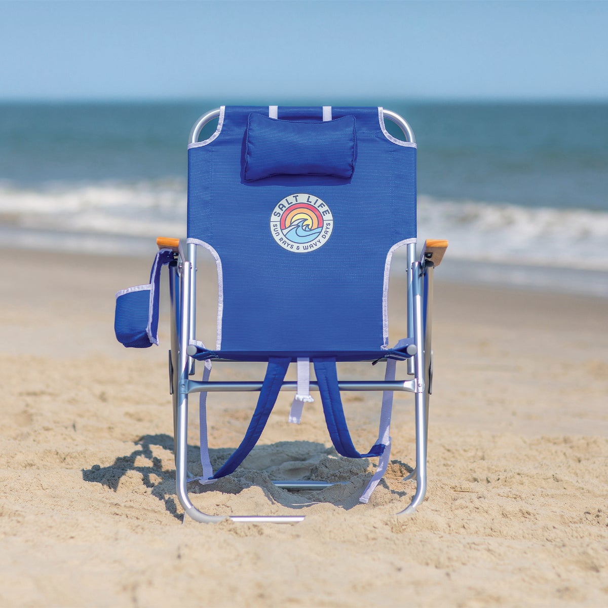 Salt Life 4-Position High Seat Back Pack Beach Chair Image 2