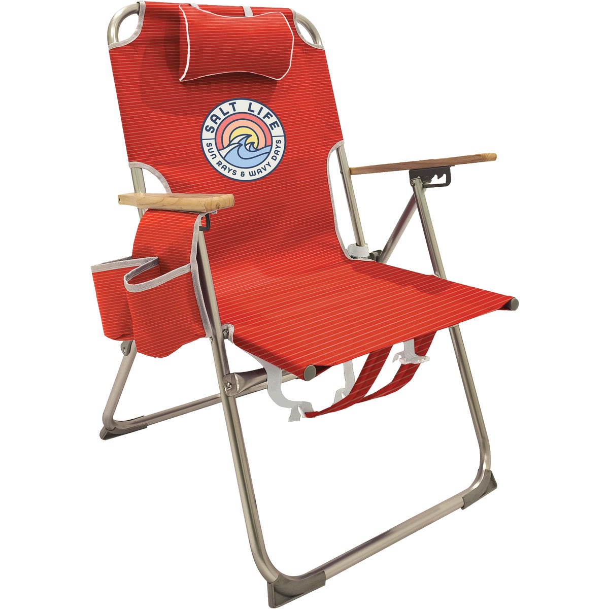 Salt Life 4-Position High Seat Back Pack Beach Chair Image 7