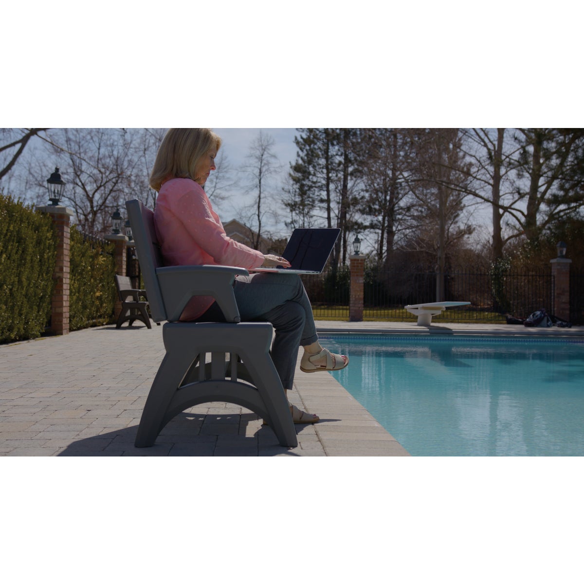 Convert A Chair Platinum Gray Foldable Chair Image 2