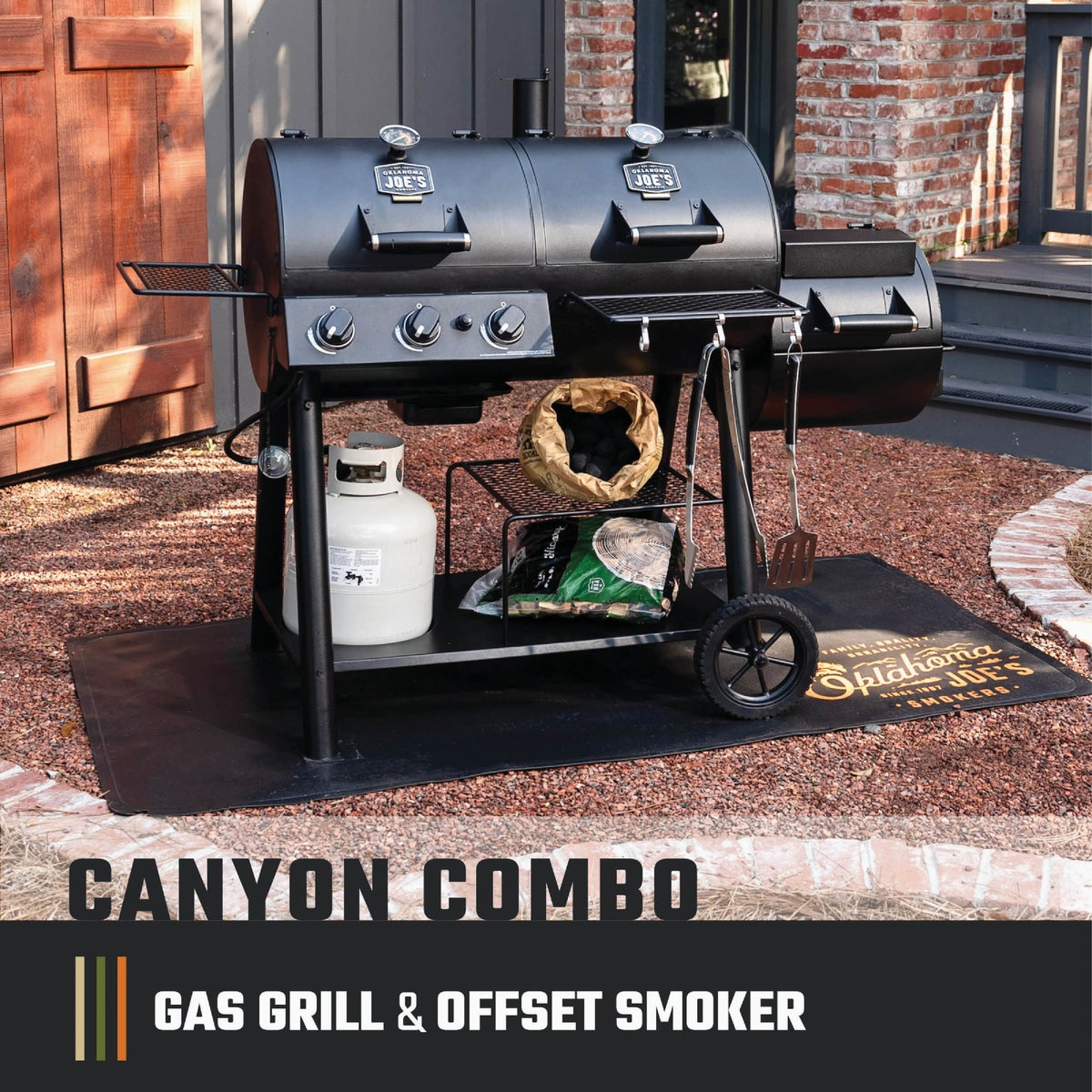 Oklahoma Joe's Canyon Combo Charcoal/Gas Smoker & Grill Image 2
