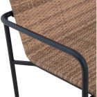 Sunjoy Brown Wicker Heavy-Duty Steel Outdoor Stacking Loveseat Image 6