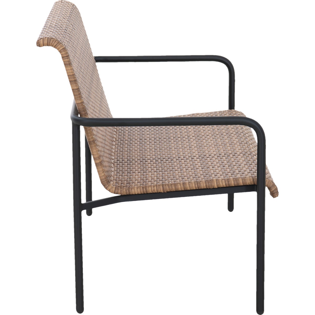 Sunjoy Brown Wicker Heavy-Duty Steel Outdoor Stacking Loveseat Image 3
