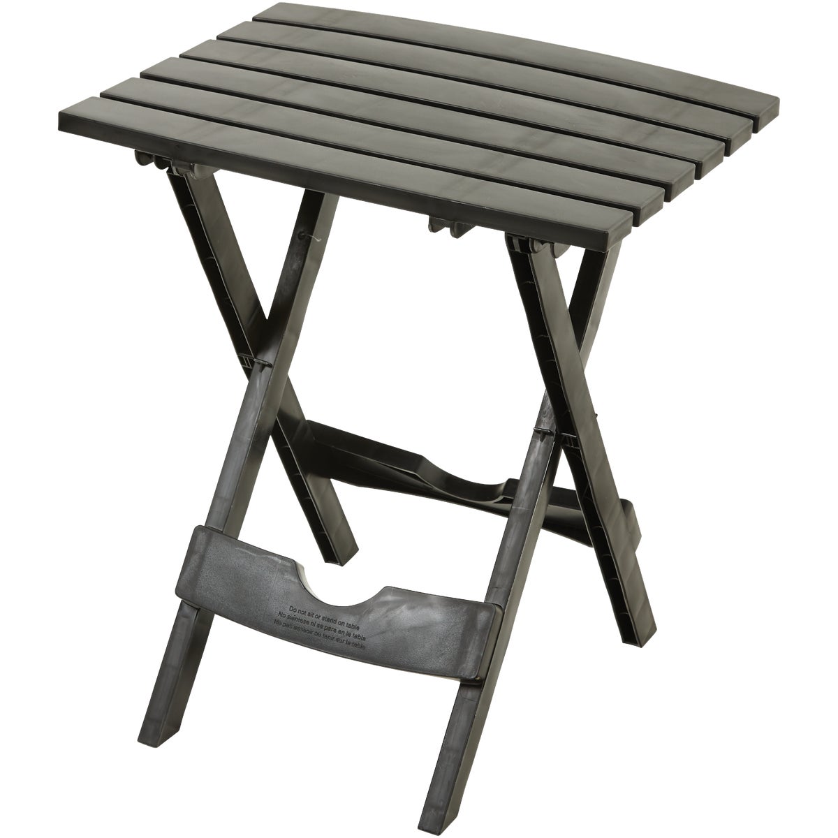 Adams Quik-Fold Black 15.25 In. W. x 17.38 In. L. Rectangle Poly Table Image 1