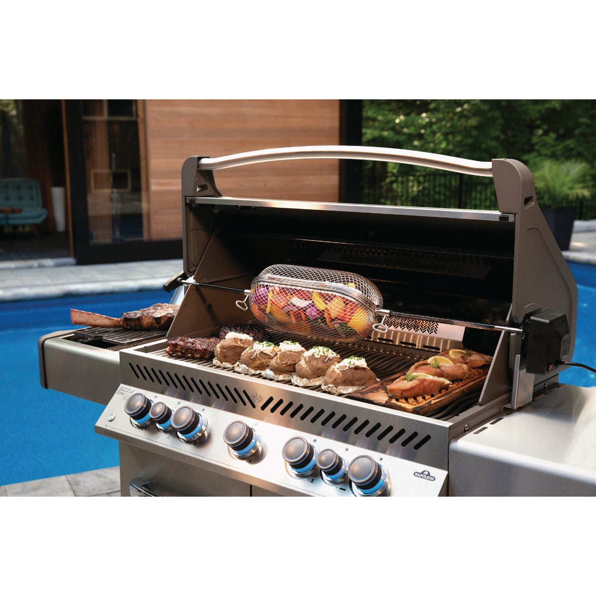 Napoleon Rotisserie Grill Basket Image 2