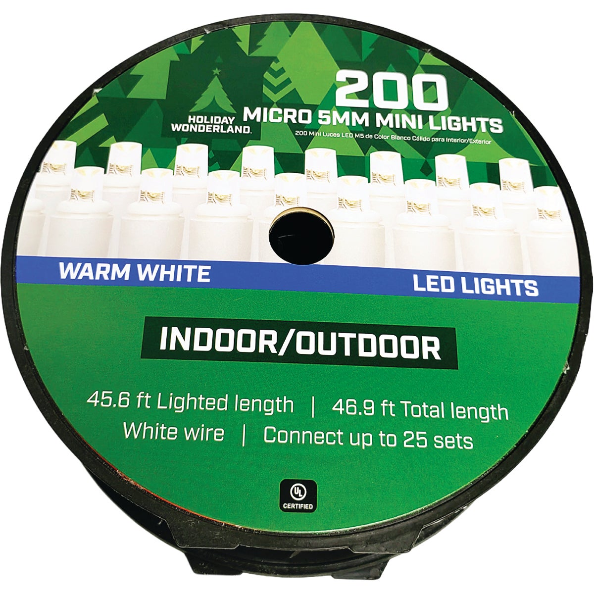 Home Impressions Warm White 200-Bulb Micro 5MM Mini LED Light Set with White Wire Image 2