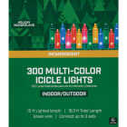 Home Impressions Multi 300-Bulb Mini
Incandescent Icicle Light Set with
Green Wire Image 2