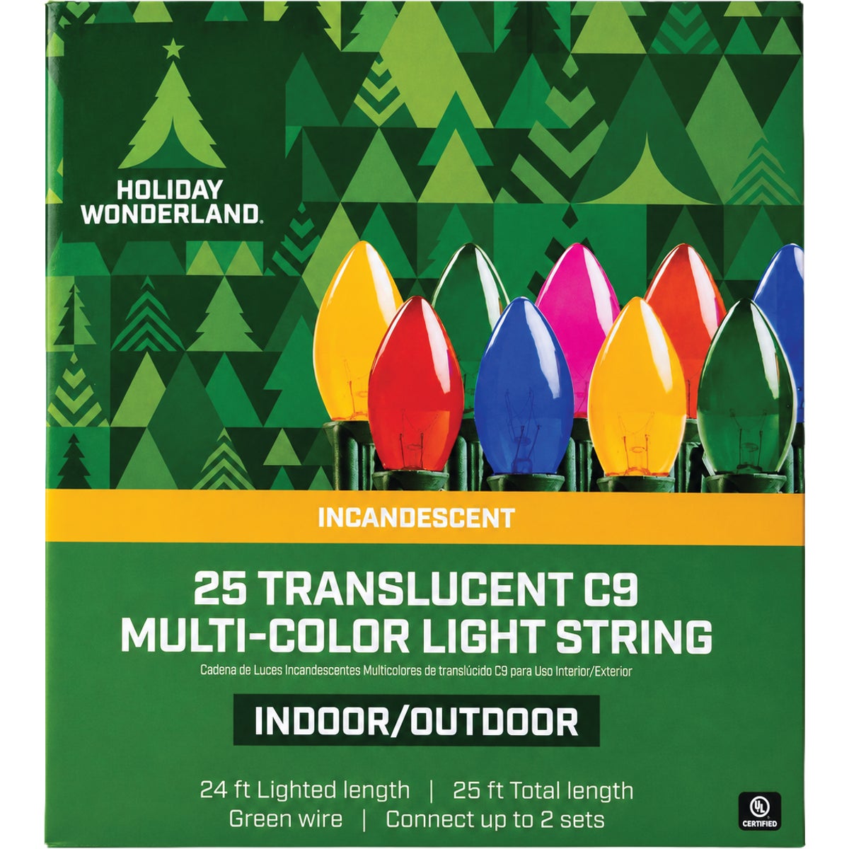 Home Impressions Transparent Multi 25-Bulb C9 Incandescent Light Set Image 3