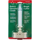 Xodus Economy 3.5 In. W. x 8.5 In. H. x 2 In. D. Pewter LED Battery Operated Candle Image 2
