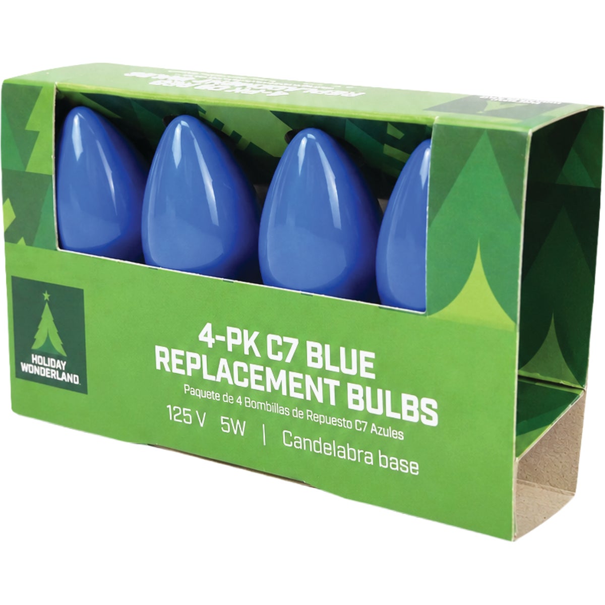 Home Impressions C7 Blue Ceramic 125V Replacement Light Bulb (4-Pack) Image 3